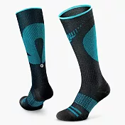 【ROCKAY】Vigor 長筒運動機能壓縮襪 Black/Blue (ML)