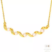 路森金飾 黃金項鍊(珍珠金重:1.22錢+-0.03錢)