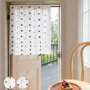 透光不透人毛絨波點門簾85*90cm送門簾桿(門簾/長門簾/隔簾/穿桿窗簾/短簾/咖啡簾) 無 毛絨波點門簾 85*90cm