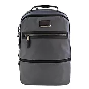 TUMI ALPHA BRAVO系列尼龍前口袋後背包 冷灰