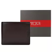 TUMI NASSAU系列牛皮透明卡層短夾 棕