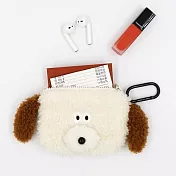 Romane Brunch brother 早午餐兄弟 毛茸茸造型片卡零錢包 白色小狗