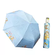 【迪士尼授權】奇奇蒂蒂 大傘面 8K 防爆衝安全自動折傘 藍色