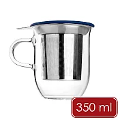 《ibili》附蓋玻璃濾茶馬克杯 - 海藍350ml