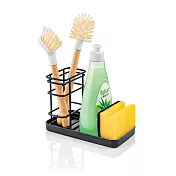 《tescoma》Online集水盤+刷具瀝水收納架(墨黑20cm) | 廚具 碗筷收納筒 瀝水架 瀝水桶