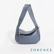 ZODENCE MAZE進口真皮不對稱肩背包  藍