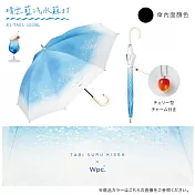 日本Wpc.聯名旅行喫茶冰淇淋蘇打airlight防曬UPF50+遮陽傘81-TA0直傘⌀87cm雨傘(完全遮光100%抗UV/內面黑色PU塗層)直立傘長傘 晴空藍汽水