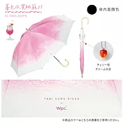 日本Wpc.聯名旅行喫茶冰淇淋蘇打airlight防曬UPF50+遮陽傘81-TA0直傘⌀87cm雨傘(完全遮光100%抗UV/內面黑色PU塗層)直立傘長傘 暮色水蜜桃