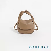 ZODENCE MAZE進口真皮迷你斜背小包  卡其