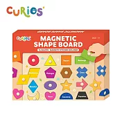 香港《Curios》 -- 木質磁力形狀拼圖配對遊戲板(16pcs) ☆
