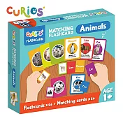 香港《Curios》 -- 英文配對認知遊戲卡-認識動物 ☆