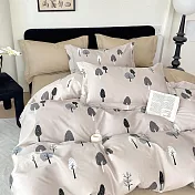 《DUYAN 竹漾》台灣製 精梳純棉單人床包被套三件組 / 原色森林