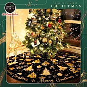 摩達客金色耶誕樹013號短毛絨印花聖誕樹裙90cm_聖誕樹裝飾底墊