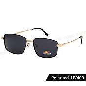 【SUNS】休閒男士偏光金屬方框墨鏡 Polarized中性駕駛墨鏡 彈簧鏡腳 防眩光 抗UV400 S561 金框灰片