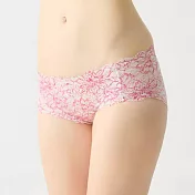 日本【GUNZE郡是】cherish moon惜月新款 溫柔無縫無痕內褲 大豆異黃酮科技滑順蕾絲減少束縛感 L 牡丹粉