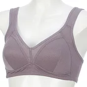 日本【撫子研究室】清爽透氣 吸汗速乾 無鋼圈內衣 M 灰紫