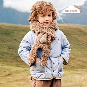 Kocotree圈圈絨動物圍巾 咖啡趴趴熊