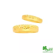 幸運草金飾 記憶點黃金成對戒指