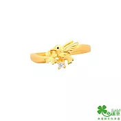 幸運草金飾 福羽蜂鳥黃金戒指