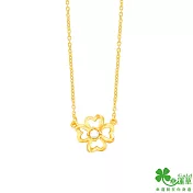 幸運草金飾 日日好運黃金/珍珠項鍊