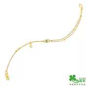 幸運草金飾 真知之眼黃金/水晶手鍊