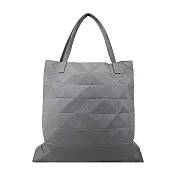 ISSEY MIYAKE 三宅一生 BAOBAO  TRACK 尼龍格紋8X8托特包(多色)- 灰