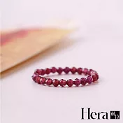【HERA 赫拉】石榴石切面水晶極細戒指 H114112404 石榴石