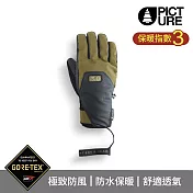 Picture GTX 男防水滑雪手套 Pioneer Gloves/GT0189 (S-XL) M 菸草卡其-黑