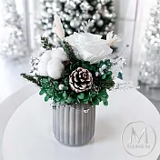 【Floral M】北歐冬日冰雪森林永生花禮