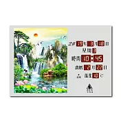 鋒寶牌 壁掛式 電子日曆 數位日曆 萬年曆 風景型 45X32X4cm / 台 FB-3245 世外桃源款