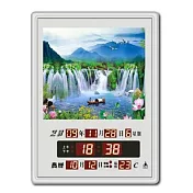 鋒寶牌 壁掛式 電子日曆 數位日曆 萬年曆 風景型 30X40X4cm / 台 FB-3040A 湖光山色