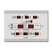 鋒寶牌 數字 電子鐘 萬年曆 橫式 35X25X3.2cm / 台 FB-2535