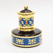 【新韻傳音】聖域轉經輪Mini(電動太陽能雙驅 供佛擺飾 佛堂祈福神器 太陽能轉經輪 如法裝臟 經正統開光/W009) 藍色