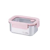 【CookPower 鍋寶】Snapiro可微波316L不鏽鋼保鮮盒1150ml(櫻霧粉) 櫻霧粉