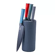 【CookPower 鍋寶】黑鑽匠鋒萬用刀具收納組_2色任選 石墨灰