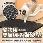 寵物用雙層網格貓砂墊(中款 4入組) 中款粉色*4