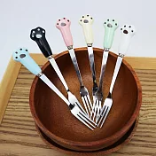 KIYODO瓷柄貓爪水果叉-3入x6組