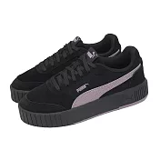 Puma 休閒鞋 Carina Mia SD 女鞋 厚底 增高 黑 粉紅 麂皮 餅乾鞋 402638-03