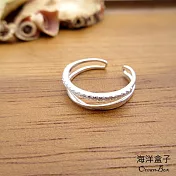 ☆§海洋盒子§☆簡約輕巧排鑽線條925純銀戒指.可當尾戒