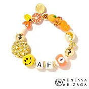 Venessa Arizaga HAPPY AF 笑臉手鍊 甜橙X鑽球X彩繪珍珠手鍊