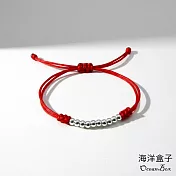 ☆§海洋盒子§☆十全十美S990足銀純銀圓球紅繩手鍊