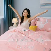 【AGAPE雅家倍】MIT台灣製 多款任選 3M法式天絲 雙人5x6.2尺薄床包枕套三件組 奇奇寶貝