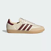 Adidas 愛迪達 Samba OG [JS3830] 男 運動休閒鞋 德訓鞋 復古 舒適 穿搭 奶油 酒紅 23.5cm 米/酒紅