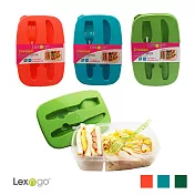 LEXNGO可微波餐盒(附刀叉)-藍