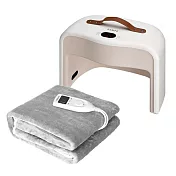 組合優惠【聲寶】陶瓷式智能暖足機 HX-LD02G+【禾聯】單人電熱毯HEB-06N3