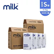 Milk 鎖水芯牛奶尿布 箱購優惠組 - 黏貼型(S號-384片/共2箱)