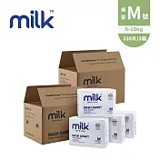Milk 鎖水芯牛奶尿布 箱購優惠組 - 褲型(M號-336片/共2箱)
