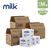 Milk 鎖水芯牛奶尿布 箱購優惠組 - 褲型(M號-504片/共3箱)