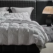 匈牙利95%羽絨被 5A級白鵝絨被芯1.5kg （高蓬鬆度 立體隔間 純棉防絨布） 珍珠白 /雙人被 180*220cm