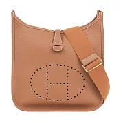 HERMES 金釦 Evelyne 29 斜背包 (金棕色)